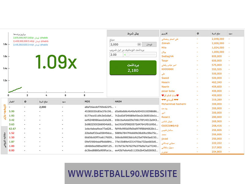 ربات بازی انفجار بت بال ۹۰
